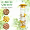 thumbnail image 6 of Birdkiss Squirrel-Proof Metal Bird Feeder - 4 Weight-Activated Perches, 3LBs Capacity, Outdoor Hanging Decor for Garden & Finch, 6 of 7