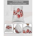 thumbnail image 6 of Valentine's Day King Pillow Cases Set of 2 - Microfiber Bed Throw Pillow Covers, Red Love Balloons Bottles Simple Romantic Decorative Lumbar Pillow Cover with Envelope Closure for Sofa/Travel 20"x36", 6 of 6
