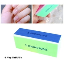 Nail File Block 4 Way Nail Finger Nail File Toenail Buffer for Thick Toenails Acrylic Nail Files 80/100 Nail Files for Natural Nails Large And Nail Files Acrylic Nail Bits Buffer