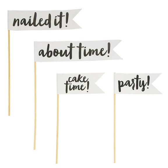Funny Wedding Flags 12Pc - Party Decor - 12 Pieces