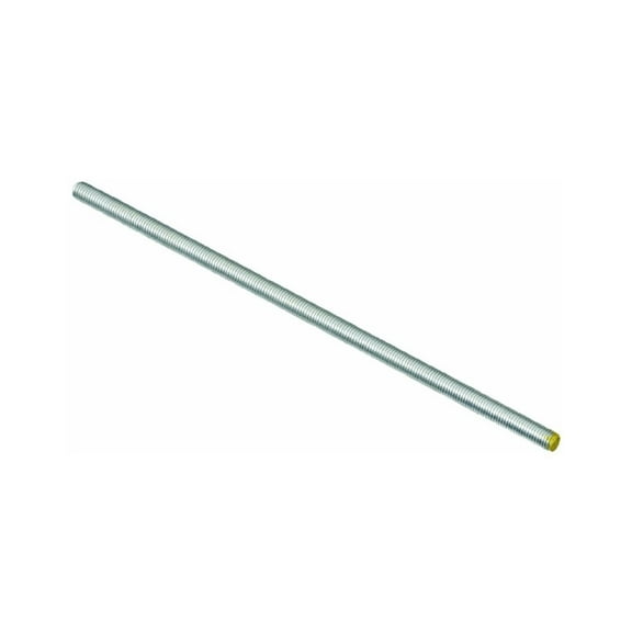 Stanley National N179-440 Stanley Threaded Rod, 7/16-14 X 24 In, Low Carbon Steel, Zinc Plated
