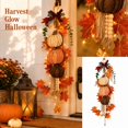 thumbnail image 4 of Rustic Wooden Pumpkin Door Hanging with Warm LED Lights, 4 of 5