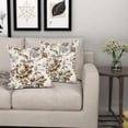thumbnail image 3 of Chinoiserie Pillow Cover 20x20 Inch Brown Vintage Flower Throw Pillow Covers Spring Summer Floral Outdoor Pillow Cases Cotton Linen Cushion Covers for Couch Sofa Bedroom Chinoiserie Decor (Pack of 2), 3 of 6