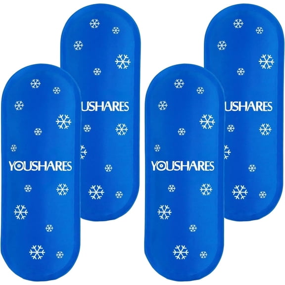 YOUSHARES Diabetes Ice Packs for Insulin Cooler Travel Case - TSA Approved Ice Packs for Diabetic Travel Case, Mini Ice Packs Suitable for Most Insulated Medication Travel Bag（4 Packs）