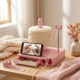 thumbnail image 4 of Portable Multi-Functional Yarn Holder Spinner with Phone Stand, Detachable Yarn Spool Box & Crochet Accessories Organizer for Knitting Lovers(Pink), 4 of 6