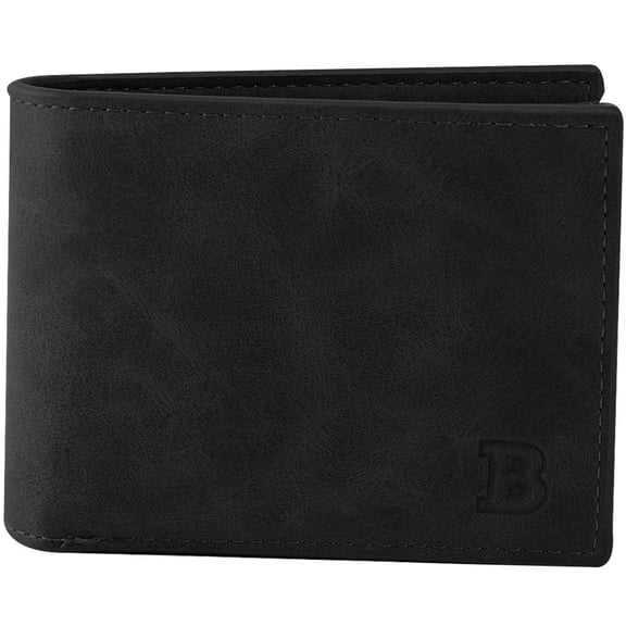 Cartera para hombre Carteras de bolsillo con cremallera plegable de cuero de PU para hombres con bolsa de soporte para ranuras para tarjetas de crédito seitruly  BB6578-01