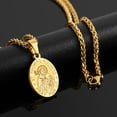 thumbnail image 5 of APSVO Gold Saint St Thomas Necklaces for Men Boys Stainless Steel Medal Pendant Chain Christian Religious Catholic Birthday First Communion Graduation Fathers Day Jewelry Gifts Teen Him Dad Kids, 5 of 5