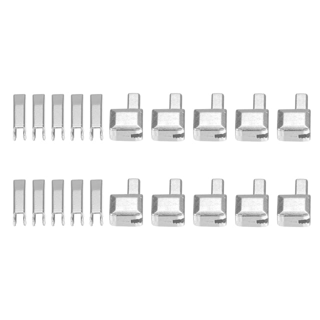 Unique Bargains 10Sets Zipper Repair Kits, #8 Retainers Box & Insertion Pins for Zippers Replacing, Silver Tone