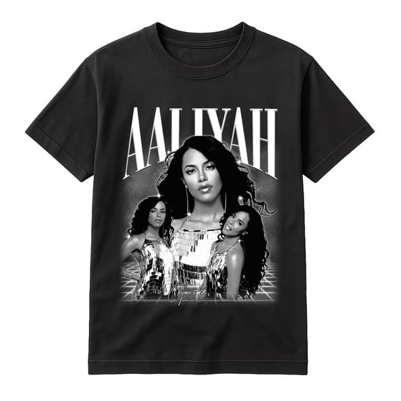 Aaliyah T-Shirt Retro Music Fan Vintage Tee Size S - 4XL