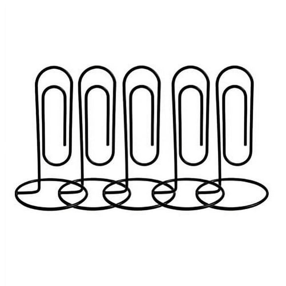 STOBOK 5 Pcs Support de Mémo de Bureau Jumbo Pince à Papier Support de Bureau Multifonction Organisateurs de Bureau/noir