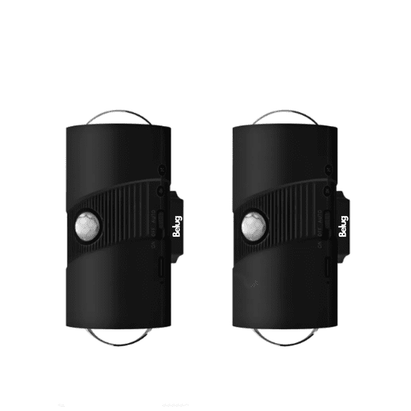 Lámpara De Sensor Movimiento Recargable Rgb 2pc Belug Negro