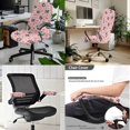 thumbnail image 2 of SCRAWLGOD Panda Heart 3 Pcs Set Universal Computer Chair Cover with Arm Rest Covers Breathable Boss Chair Protector Scratch Resistant Swivel Chair Slipcover, S, 2 of 7