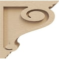 thumbnail image 3 of 4"W x 8"D x 8"H Classic Scroll Rough Cedar Woodgrain TimberThane Corbel, Primed Tan, 3 of 6