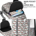 thumbnail image 4 of Sling Backpack,White Christmas Truck and Tree Pattern Crossbody Bag with Water Bottle Holder,Waterproof Sling Bag for Men/Women with Chest Phone Holder for Hiking,Travel, 4 of 6