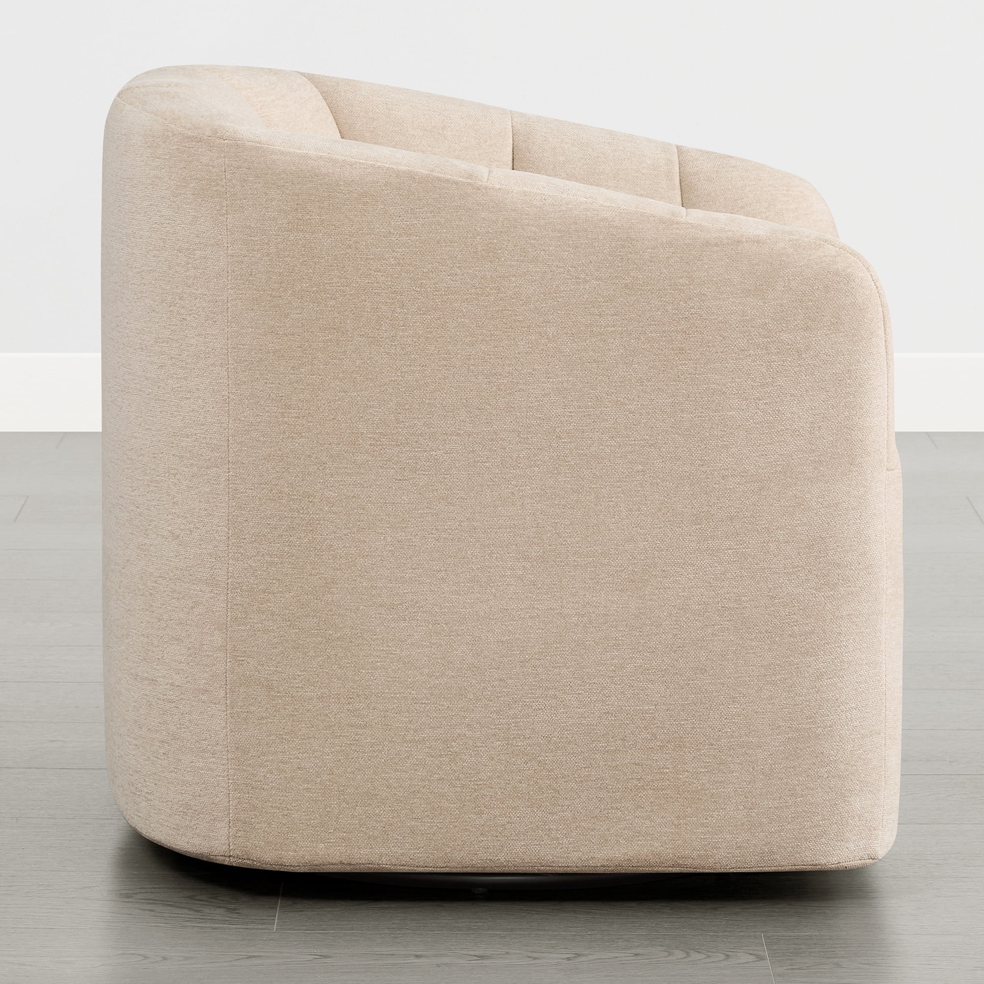 Spruce & Spring Swivel Accent Chair for Living Room, Barrel Armchair for Bedroom Reading Nook, Oatmeal