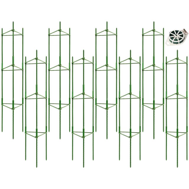 Tomato Cage Legigo, paquete de 8 soportes para plantas de jardín, 120 cm