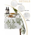 thumbnail image 2 of Sage Green Flower Table Cloth, Vintage Country Rose Leaf Floral Waterproof Tablecloth for Rectangle Tables, Reusable Washable Fabric Table Cover for Restaurant Kitchen Dining Tables 60"x120", 2 of 6