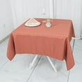 thumbnail image 6 of BalsaCircle 54" Terracotta Square Premium Polyester Tablecloth Catering Dining Table Linens, 6 of 8