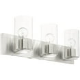 thumbnail image 6 of 15 inch 3 Light Brushed Nickel Bathroom Vanity light fixture with Clear Glass Shade, 6 of 8