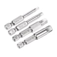 thumbnail image 3 of Unique Bargains H3-H8 Magnetic Security Pentagon Screwdriver Bit Set 1/4' Hex Shank 2' Length Screw Driver, 3 of 7
