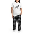 thumbnail image 5 of CafePress - Schnauzer Women's Light Pajamas - Women's Short Sleeve Print T-Shirt and Pants Light Cotton Pajama Set, 5 of 7