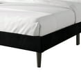 thumbnail image 5 of Castle Place Sophisticated Wingback Velvet Upholstered Twin Platform Bed, Black, 5 of 11