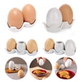 thumbnail image 7 of Egg Shaped Ceramic Spice Shaker Set with Stand, Mini Salt and Pepper Seasoning Dispenser with Tray, Novelty Brown Egg Shakers for Kitchen BBQ Restaurant Table Decor, 7 of 7
