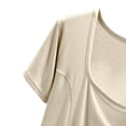 thumbnail image 5 of ylioge Womens Pajama Sets with Pockets Lightweight 2 Piece Loungewear Outfits Casual Solid Color Soft-Modal Short Sleeve Tops Wide Leg Pants Pajamas, 5 of 5