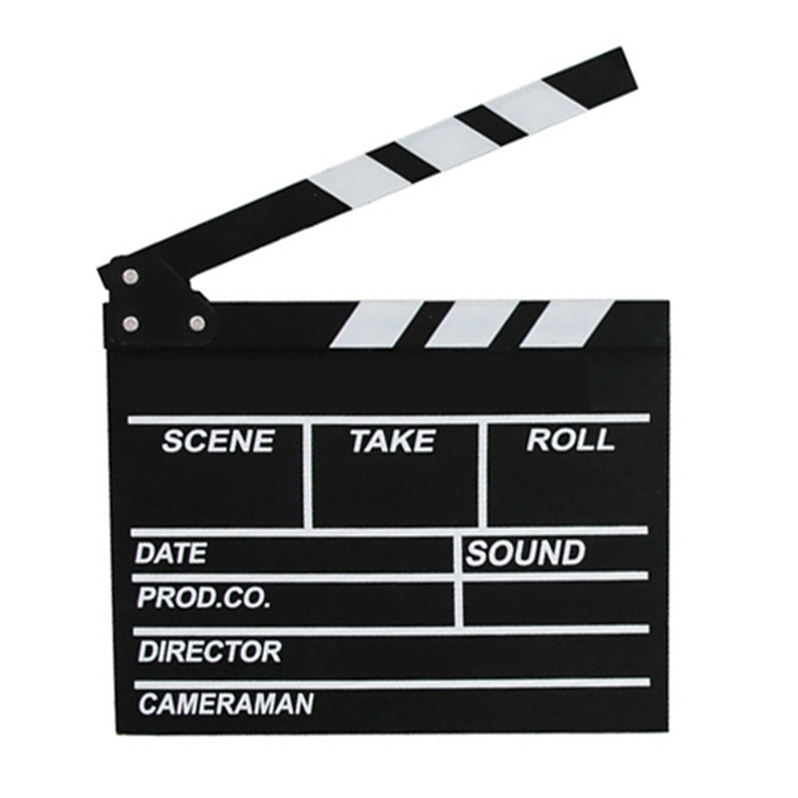 Movie Film Clap Board, Black Dry Erase 20 X 20cm Clapper Board