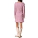 thumbnail image 3 of Vestido de tweed para mujer Inspire Chic, de manga larga, escote cuadrado, largo hasta la rodilla, color rosa intenso, 3 of 6