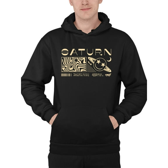 Saturn Vibes - Cosmic Planet Emoji Design Men's Hoodie