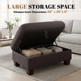 thumbnail image 5 of Poshby 88.58''W Sectional Sofa 3 Seater Couch with Chenille, Modern Square Arm for Living Room, Dark Gray, 5 of 14