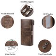 thumbnail image 6 of FALAN MULE Womens Wallet RFID Blocking Soft Leather Trifold Card Holder, 6 of 7