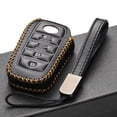 thumbnail image 5 of Vitodeco Genuine Leather Smart Key Fob Case Cover Protector Compatible with Toyota Land Cruiser, 4Runner, RAV4, Camry, Highlander 2019-2025 (4-Button, Black), 5 of 6