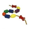 Brightly Colored Jumbo Lacing Beads, Set of 9 on a 28" Cord