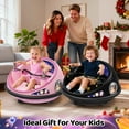thumbnail image 3 of 12V Bumper Car with Remote, 2-Speed 360° Spin, Lights & Music, 3 of 7