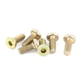 thumbnail image 1 of Unique Bargains M6 x 15mm Thread Hex Driver Round Head Cap Screws Bolts Bronze Tone 6pcs, 1 of 2