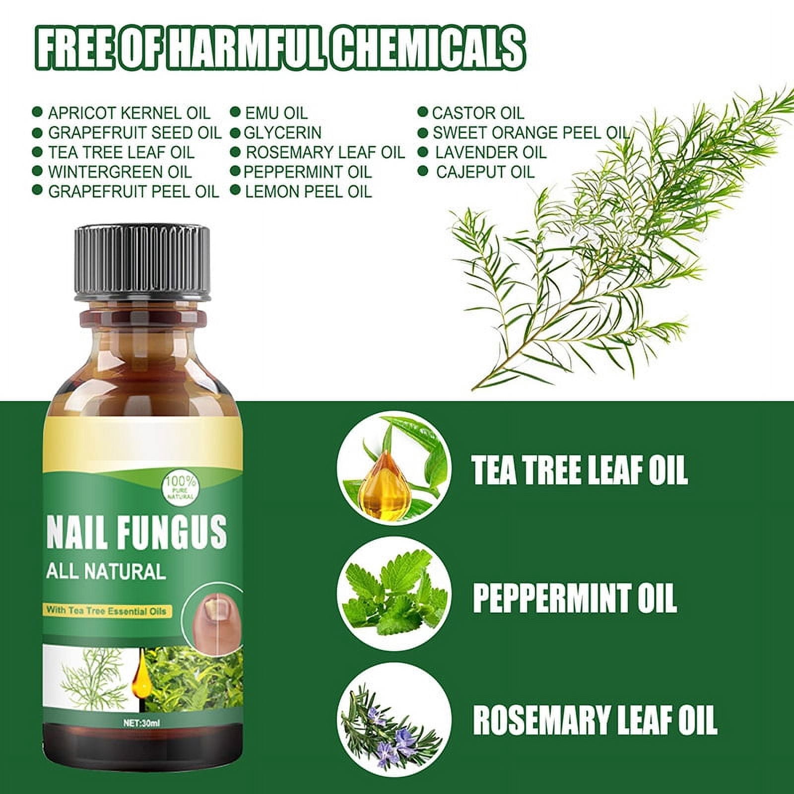 JFY Eelhoe Nail Tea Tree Oil Fungal Care Solution Onychomycosis  Antibacterial Foot Care Solution 30Ml Fungus Treatment Nail Fungus Cream  Toenail and Nail Accessories - Walmart Business Supplies