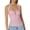 Pink, variant on Wang6 Ribbed Tank Tops for Women Halter Sleeveless Scoop Neck Tops Summer Slim Fit Solid Tees T Shirts White S