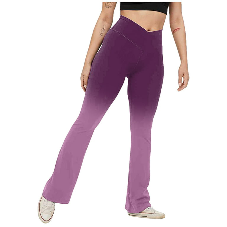 fvwitlyh Yoga Pants for Women plus Size Pants Women Wrinkled Biker