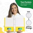 thumbnail image 3 of Carpeta de papel EPI, paquete de 100, verde, 2 bolsillos, con broches, 3 of 7
