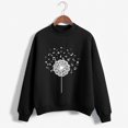 thumbnail image 2 of CEHVOM Mode Décontractée pour Femmes Imprimé Col Rond Manches Longues Amples Hauts Courts Blouse Chandails en Molleton Sans Capuche Liquidation, 2 of 5