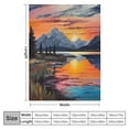 thumbnail image 4 of Chilfamy Sunset Sky Mountain Print Flannel Throw Blanket, Excellent Hand Feel for All Seasons, Exquisite Gift 50x60in, 4 of 6