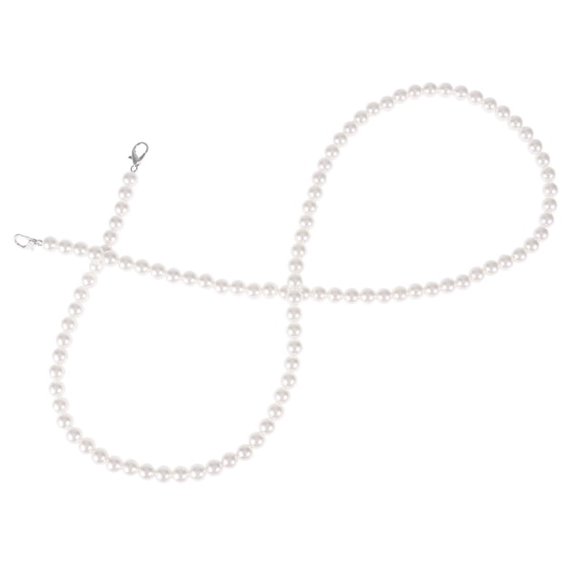 SHISUYAN Durable Plastic Pearl Strap for Bags with Silver Color and Exquisite Craftsmanship 100cm