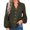 Army Green, variant on hgsbede Button Down Shirts for Women V-Neck Long Sleeve Solid Color T-Shirt Blouse
