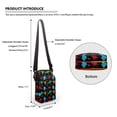 thumbnail image 6 of HELLHERO Underarm Shoulder Bag Polyester Double Layer Ladybug Heart Pattern for Travel Daily Use Unisex, 6 of 7