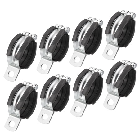 Uxcell 8Pack Split Ring Hanger Pipe Strap Rubber Cushion Pipe Support Fit for 48mm