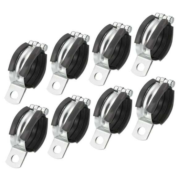 Uxcell 8Pack Split Ring Hanger Pipe Strap Rubber Cushion Pipe Support Fit for 48mm