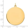 thumbnail image 2 of 14k Yellow Gold Round Disc Charm, 2 of 3