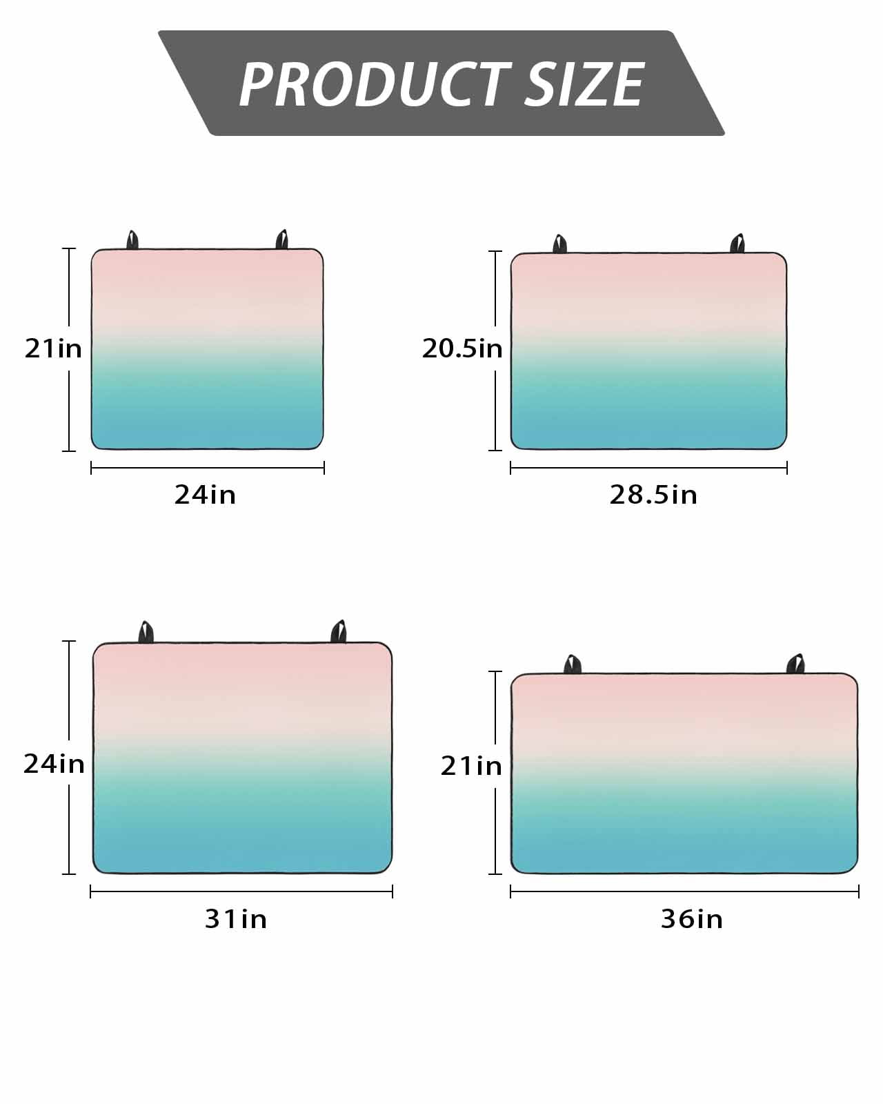 Stove Top Covers for Electric Stove, Pink Teal Ombre Glass Stovetop Cover Protector, Modern Abstract Art Gradient Aesthetics Induction Cooktop Protector Oven Mat for Kitchen Countertop 24"x21"